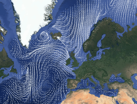 Storm Doris (NetCDF fromat) in Crayfish