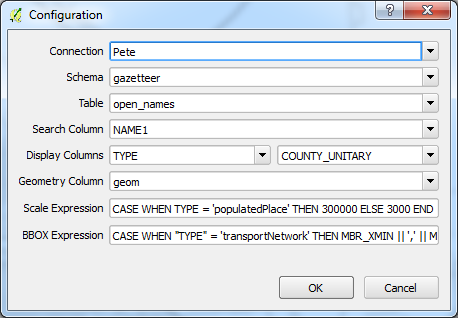 Discovery Gazetteer Plugin Settings